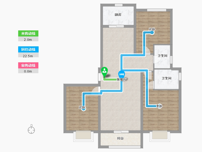 山东省-临沂市-焦庄佳园-101.84-户型库-动静线