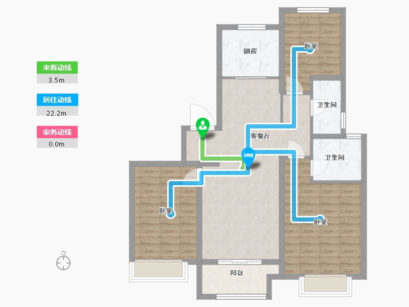 山东省-德州市-惠宁·清华园-98.00-户型库-动静线