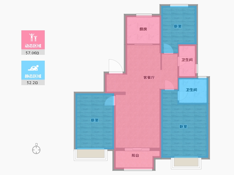 山东省-德州市-惠宁·清华园-98.00-户型库-动静分区