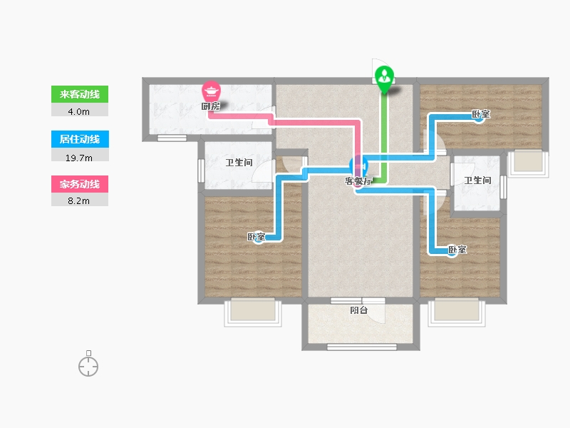 山东省-济宁市-兖州瑞马名门-97.00-户型库-动静线