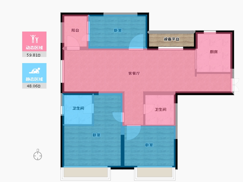 山东省-德州市-德州万达广场-100.00-户型库-动静分区