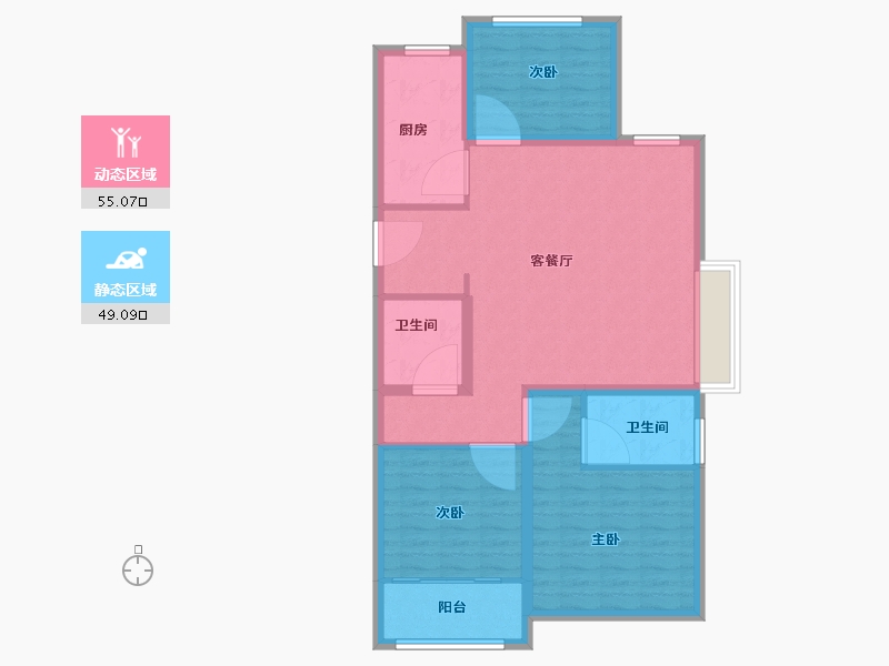 山东省-济南市-世茂原山首府-94.00-户型库-动静分区