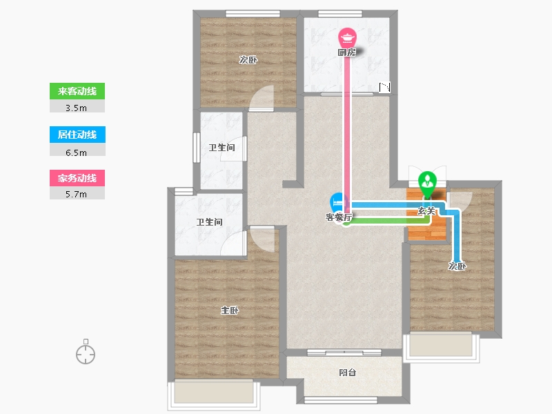 山东省-淄博市-世茂金洲府-99.00-户型库-动静线