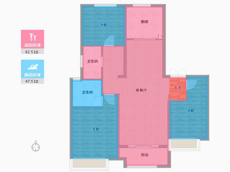 山东省-淄博市-世茂金洲府-99.00-户型库-动静分区