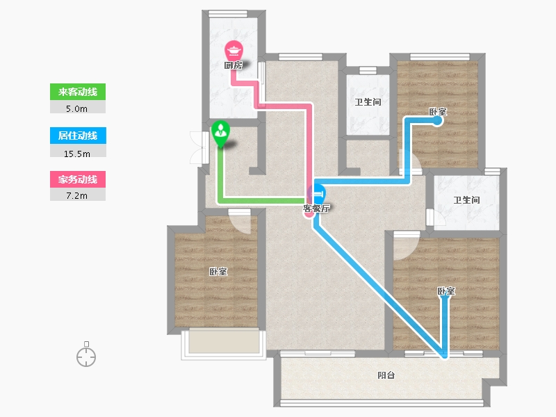 山东省-德州市-嘉泰·东方一品-97.00-户型库-动静线