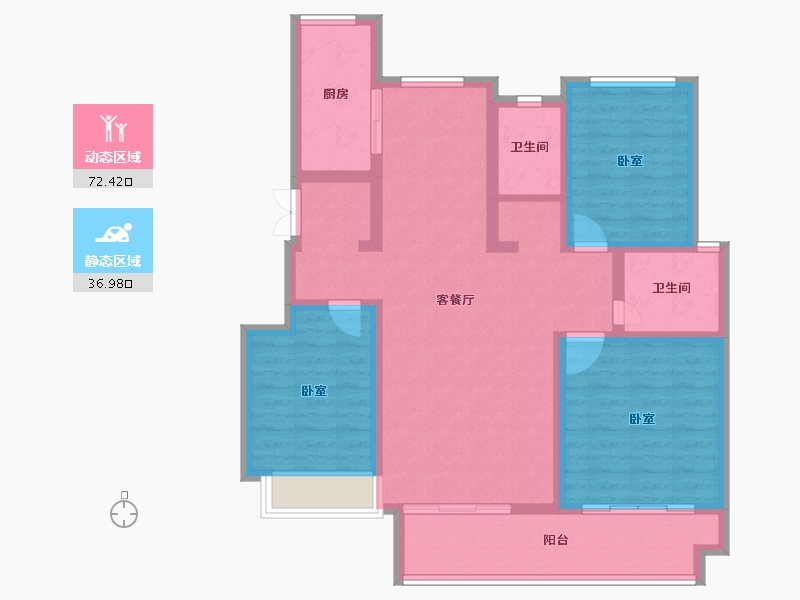 山东省-德州市-嘉泰·东方一品-97.00-户型库-动静分区