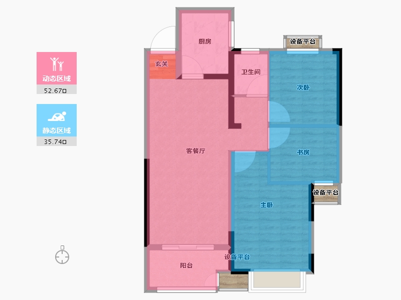 江苏省-常州市-滨江天宸-82.01-户型库-动静分区