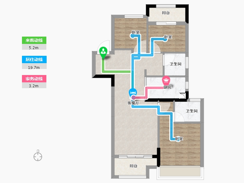 浙江省-嘉兴市-科大凤起潮鸣府-71.00-户型库-动静线