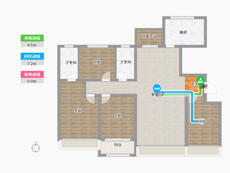 山东省-淄博市-学林雅苑-130.00-户型库-动静线