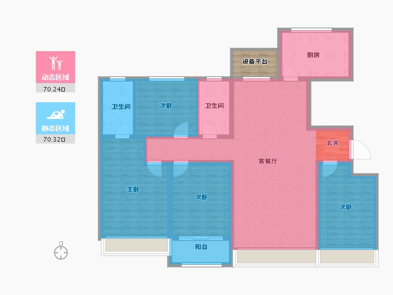 山东省-淄博市-学林雅苑-130.00-户型库-动静分区