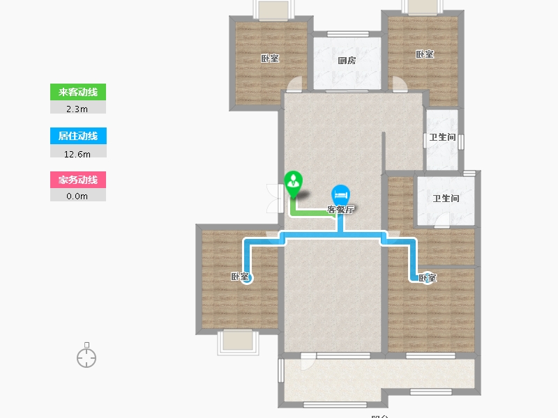 山东省-济宁市-兖州瑞马名门-124.99-户型库-动静线