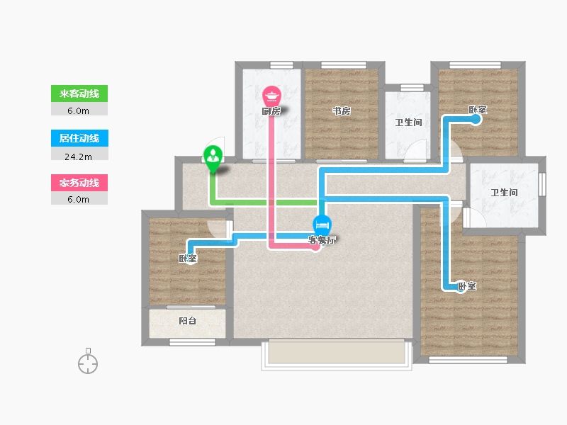 山东省-济宁市-融创滨江壹号-101.25-户型库-动静线