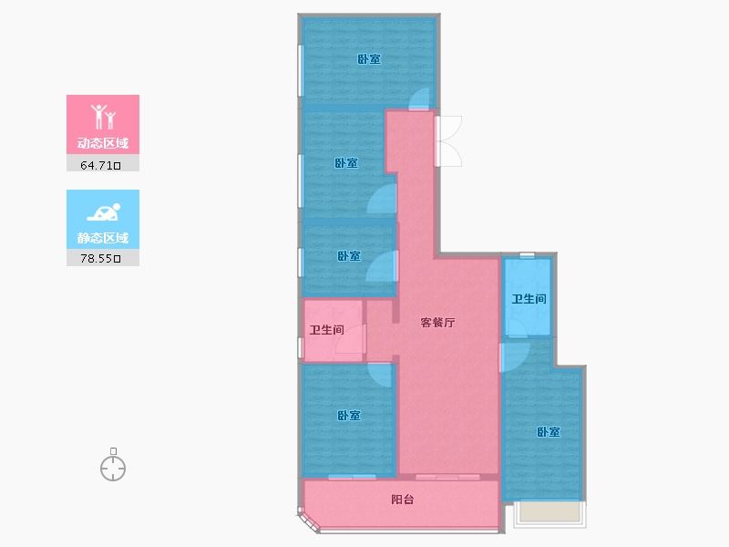 河南省-郑州市-宝能莲湖一品-129.00-户型库-动静分区