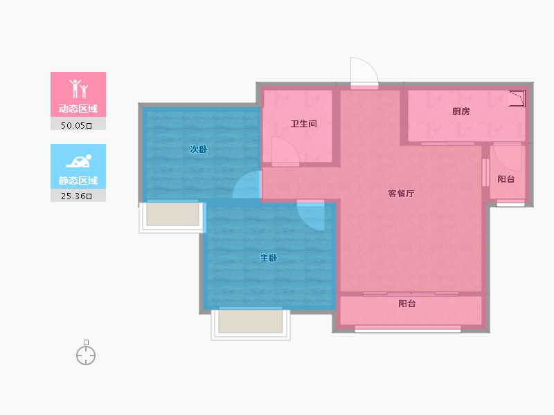 山东省-济南市-世茂原山首府-67.00-户型库-动静分区