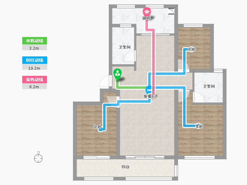 山东省-济南市-金域蓝山-92.00-户型库-动静线