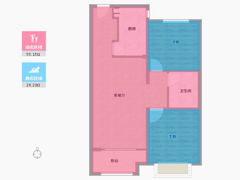 山东省-济南市-世茂原山首府-72.99-户型库-动静分区