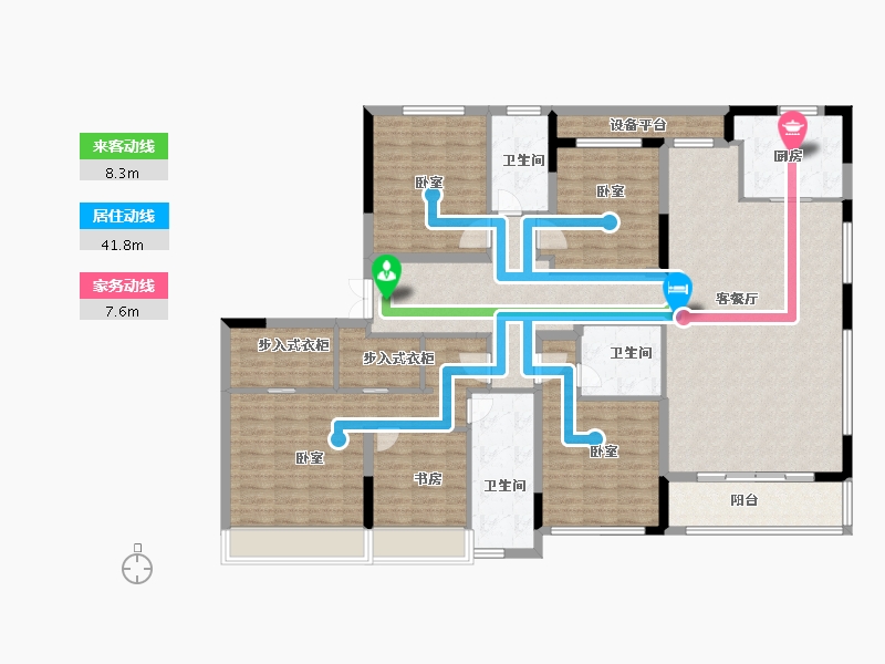 浙江省-绍兴市-宝能凤林府-164.00-户型库-动静线