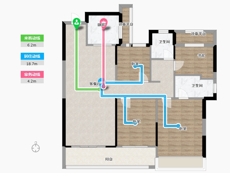 浙江省-温州市-世茂璀璨瓯江-102.00-户型库-动静线