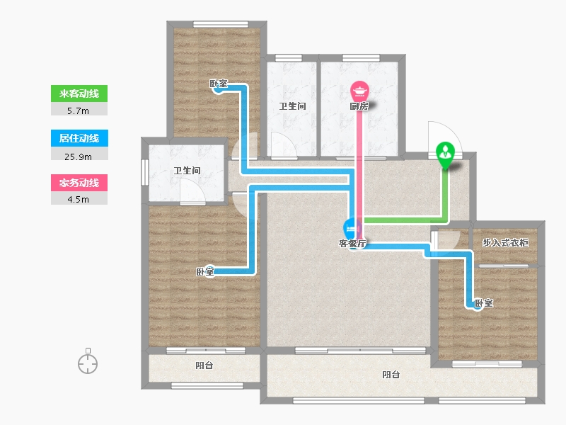 山东省-烟台市-融创壹品-124.00-户型库-动静线