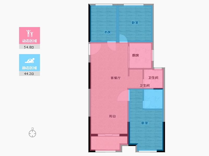 河南省-商丘市-源天·公园壹号-89.39-户型库-动静分区