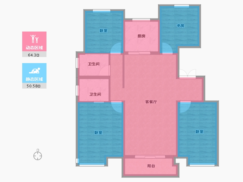 河南省-商丘市-常春藤畅馨园-102.74-户型库-动静分区