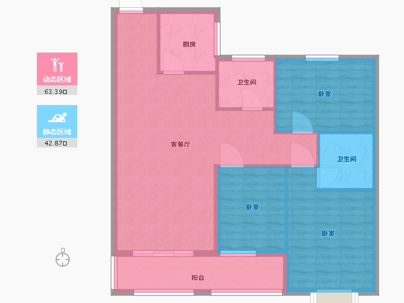 河南省-漯河市-荣昌大道东方-96.50-户型库-动静分区