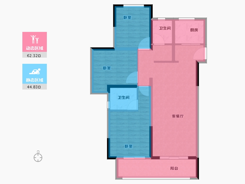 河南省-商丘市-雅居乐国际花园-96.00-户型库-动静分区