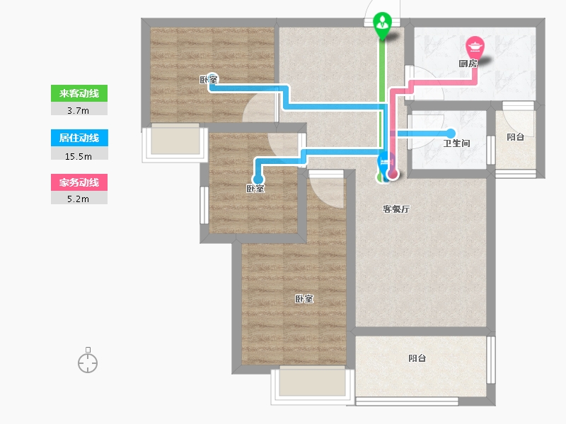 河南省-信阳市-林溪佳苑-74.00-户型库-动静线