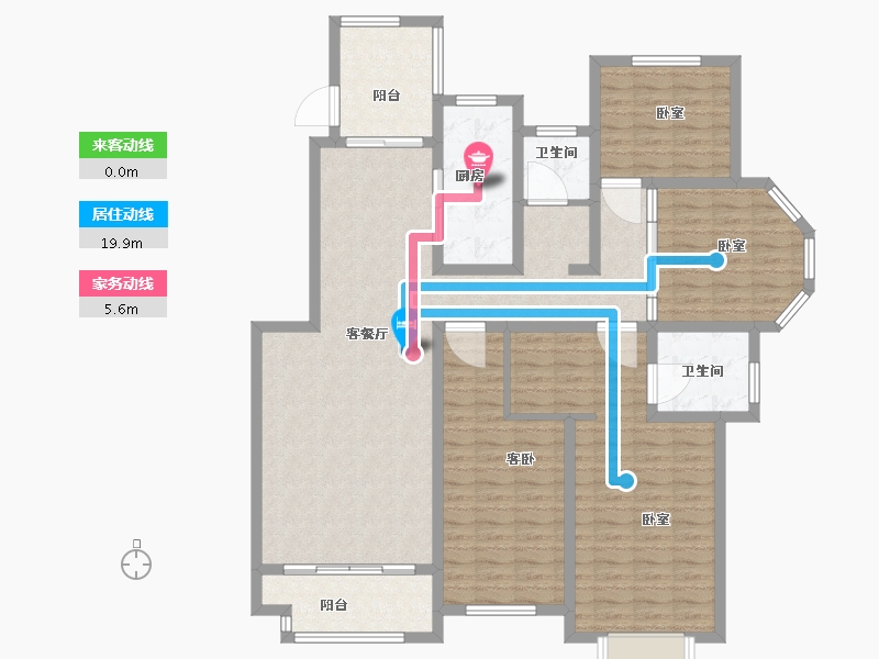 河南省-许昌市-恒达阳光城-132.71-户型库-动静线