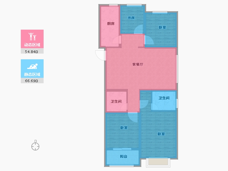 山东省-菏泽市-名门世都-109.12-户型库-动静分区