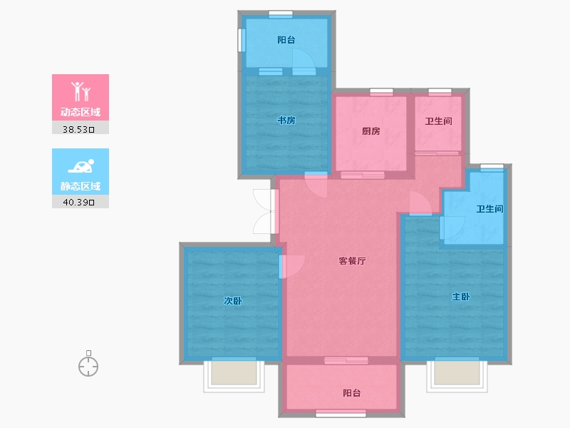 上海-上海市-同济晶萃-69.00-户型库-动静分区