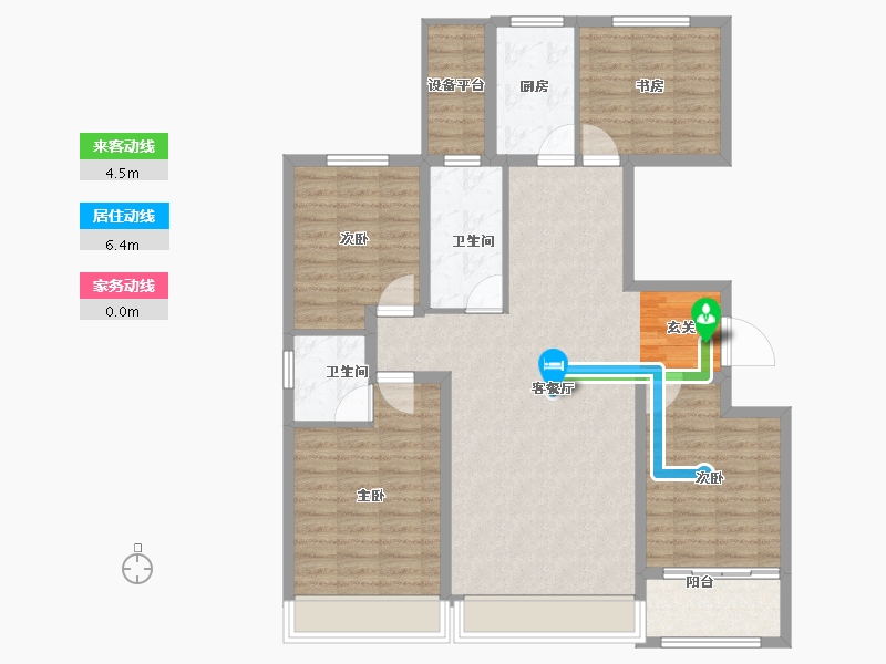 山东省-淄博市-学林雅苑-115.00-户型库-动静线