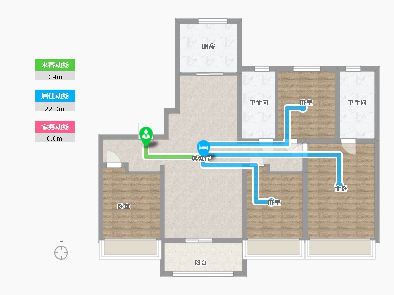 江苏省-苏州市-科技城金茂府-114.00-户型库-动静线