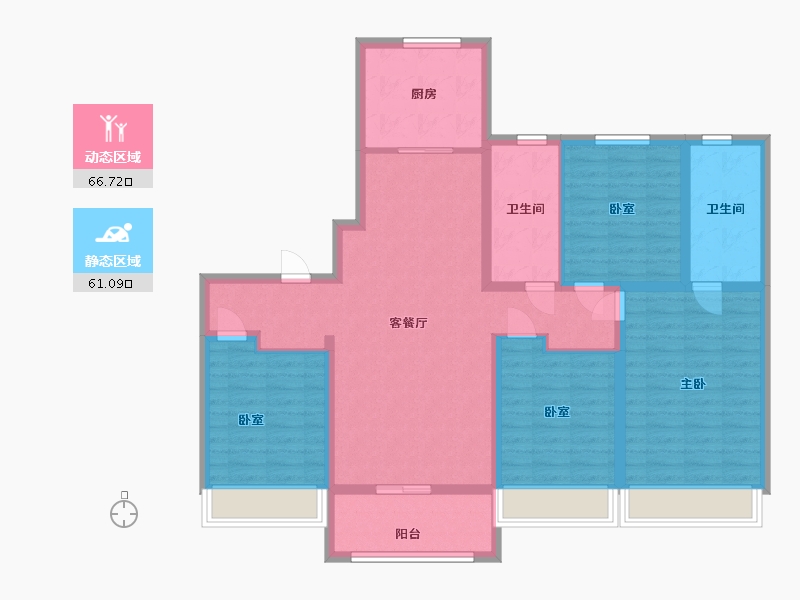 江苏省-苏州市-科技城金茂府-114.00-户型库-动静分区