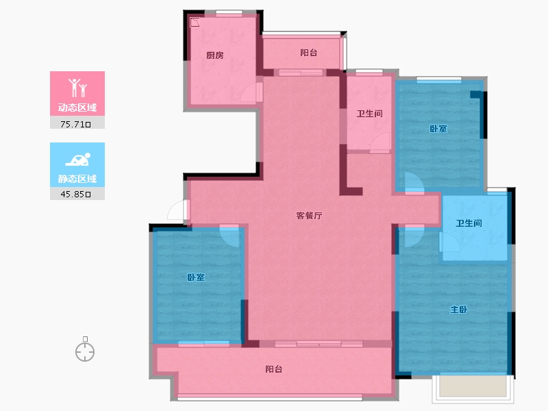 河南省-商丘市-建业天明幸福里-107.99-户型库-动静分区