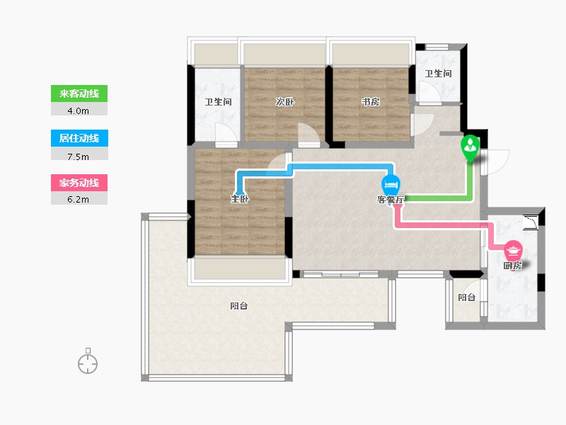 四川省-宜宾市-金科集美天宸-99.53-户型库-动静线