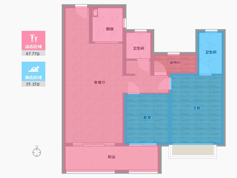 河南省-许昌市-建业臻悦汇-92.00-户型库-动静分区