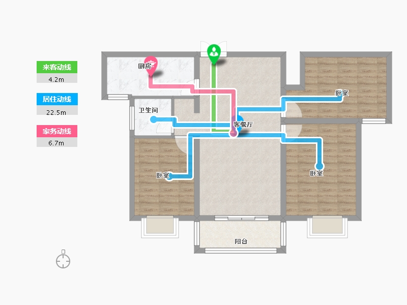 河南省-信阳市-育贤名居-89.66-户型库-动静线