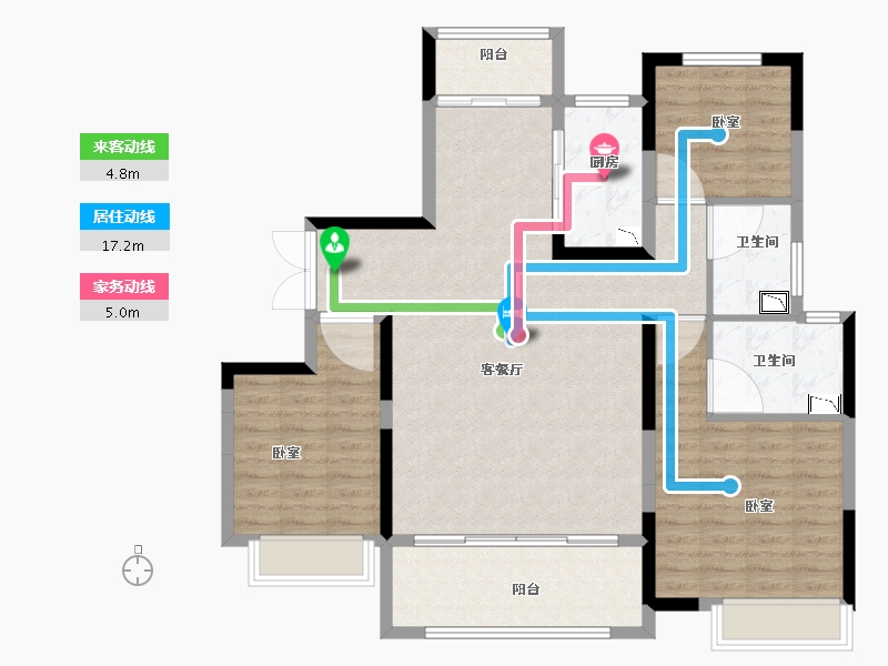 河南省-南阳市-镇平建业城-108.00-户型库-动静线