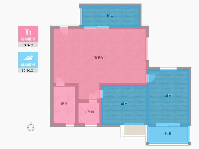 河南省-许昌市-益和雅居-63.37-户型库-动静分区