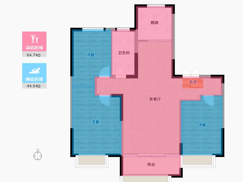 山东省-淄博市-宙合壹品-99.00-户型库-动静分区