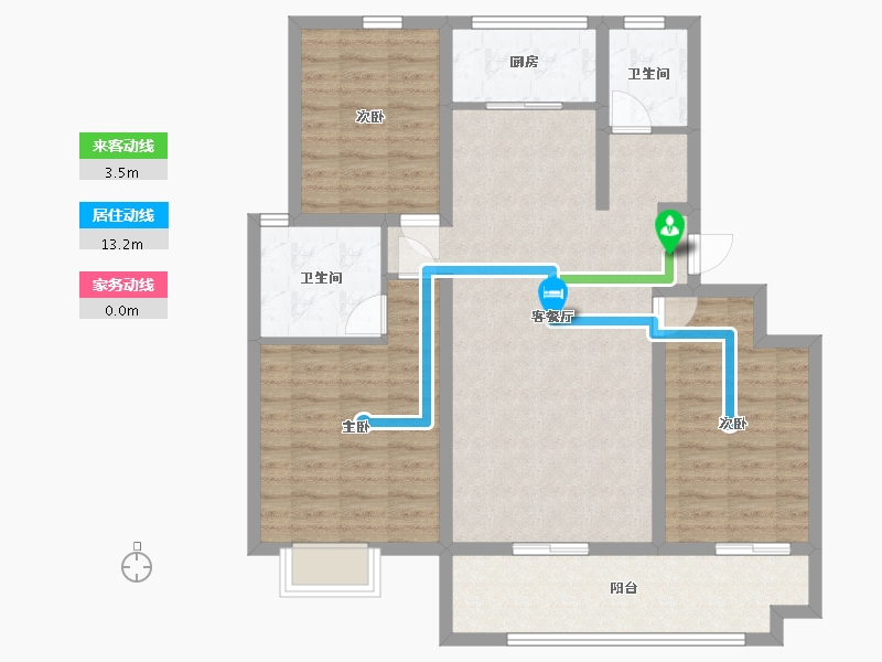 山东省-临沂市-金地·南都雅居-99.34-户型库-动静线