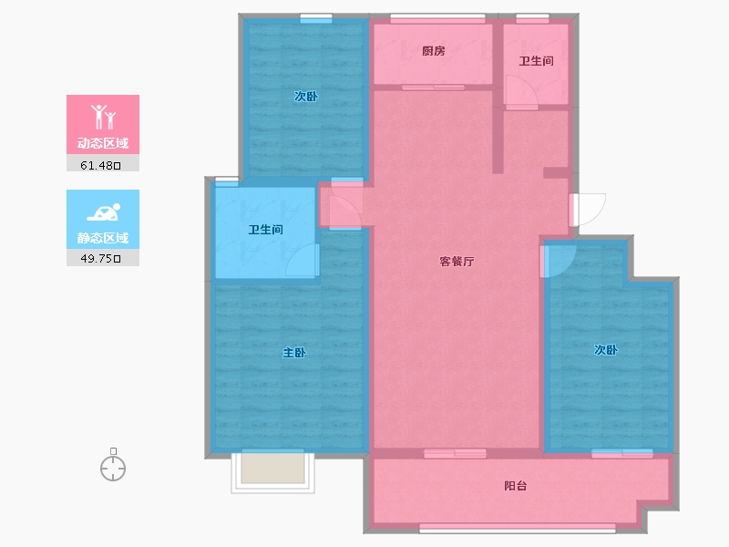 山东省-临沂市-金地·南都雅居-99.34-户型库-动静分区