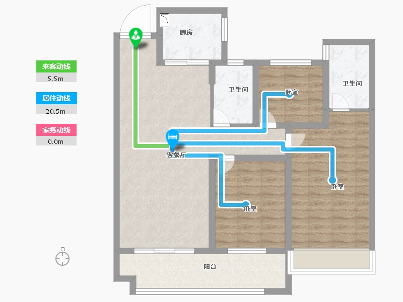 河南省-南阳市-方城中梁首府-88.00-户型库-动静线