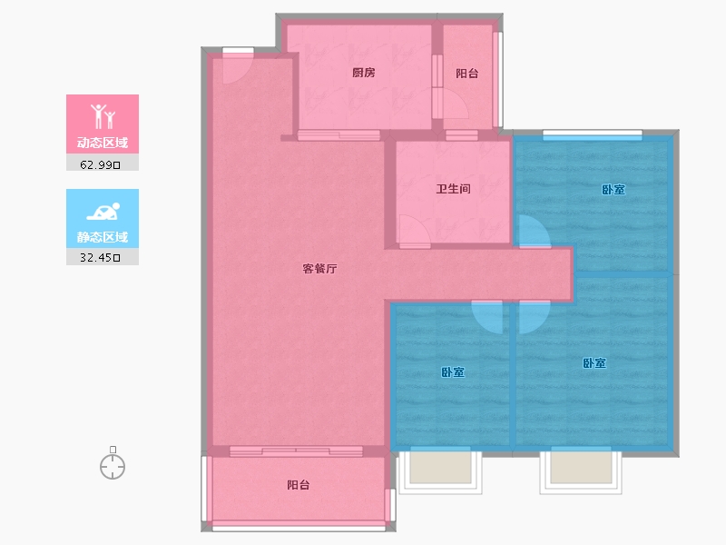 山东省-济宁市-济宁恒大御峰-86.00-户型库-动静分区