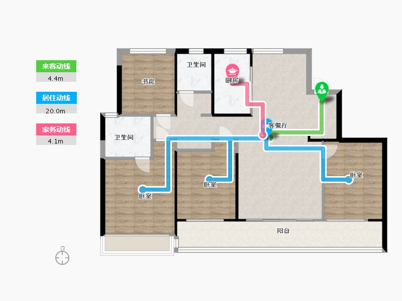 浙江省-温州市-大家天阳雲天美筑-114.00-户型库-动静线