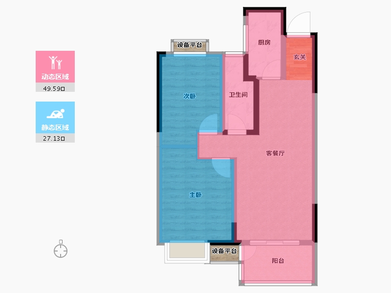 江苏省-常州市-滨江天宸-70.00-户型库-动静分区