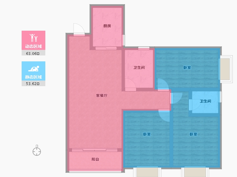 河南省-许昌市-益和雅居-104.33-户型库-动静分区