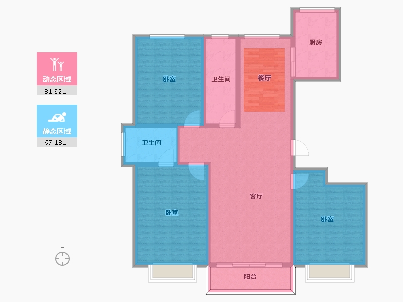 河南省-许昌市-瑞园小区-134.60-户型库-动静分区