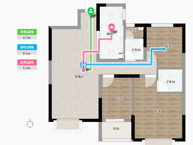 河南省-商丘市-华地美新天地-87.10-户型库-动静线